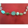 Sautoir de quartz rose et vert d'eau