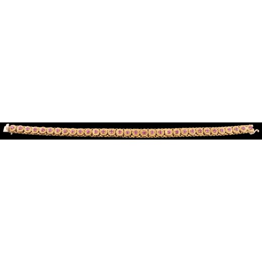 Bracelet ancien ligne rubis