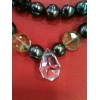 Collier fantaisie double rang de perles