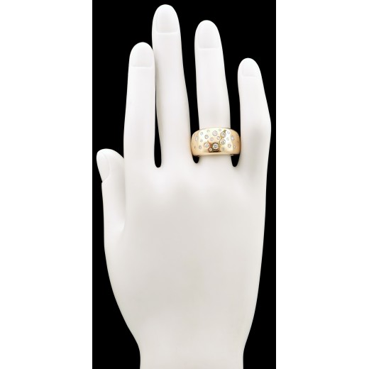Bague jonc en or et diamants