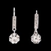 Boucles d'oreilles anciennes en or et diamants