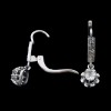 Boucles d'oreilles anciennes en or et diamants