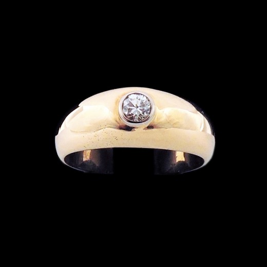 Bague Homme jonc diamant