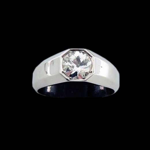 Bague Homme platine et diamant