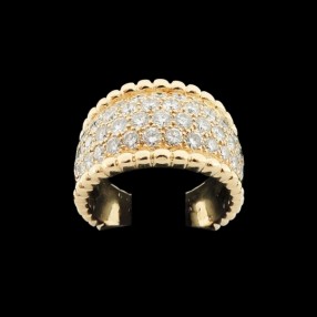 Bague Van Cleef & Arpels Perlée pavage diamants