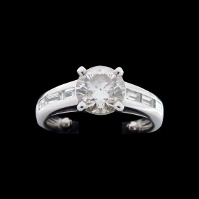 Solitaire diamant 1 carat en or