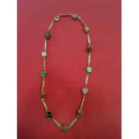 Collier en quartz et métal doré