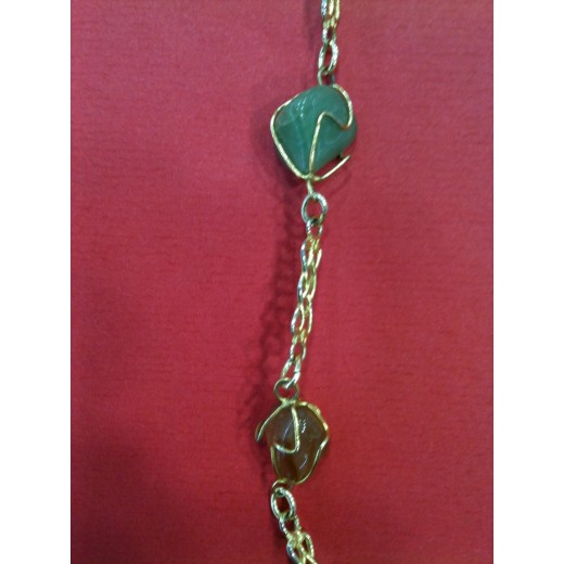Collier en quartz et métal doré