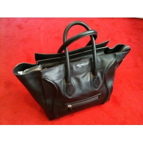 Sac Céline Mini Luggage en cuir noir