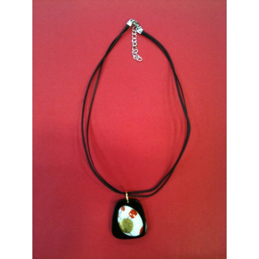 Collier Bernardaud sur cordon noir