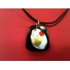 Collier Bernardaud sur cordon noir