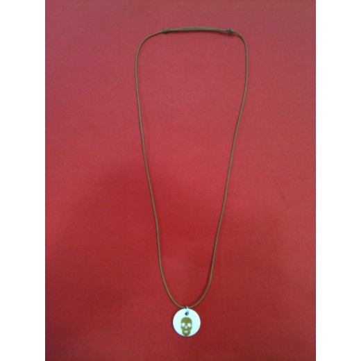 Pendentif médaillon Bernardaud Tête de mort