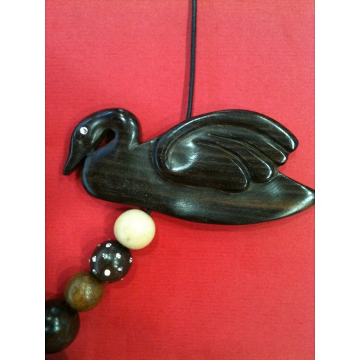 Collier Sonia Rykiel Canards en bois