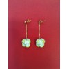 Boucles d'oreilles Bernardaud en porcelaine et plaqué or