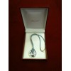 Pendentif Baccarat en cristal sur cordon bleu ciel