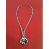 Pendentif Baccarat en cristal sur cordon bleu ciel