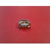 Bague Tank moderne en or et argent
