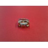 Bague Tank moderne en or et argent