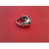 Bague Tank moderne en or et argent