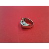 Bague Tank moderne en or et argent