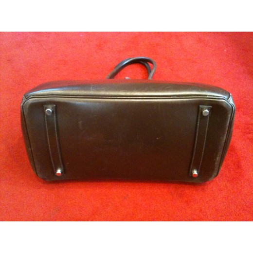 Sac Hermès Birkin 35 en box chocolat