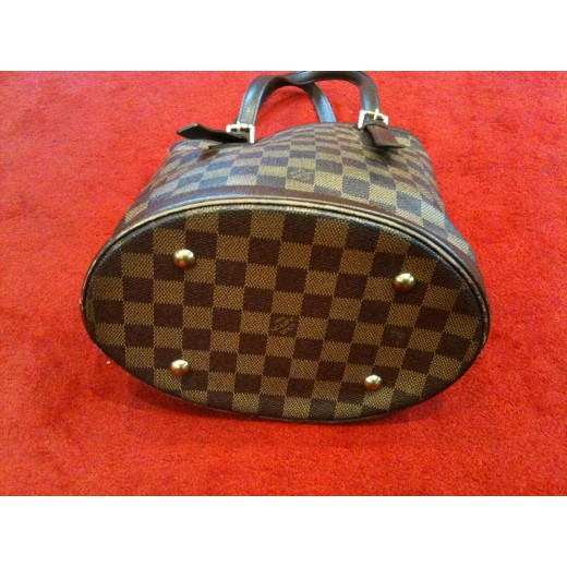 Sac Louis Vuitton Petit  Bucket en toile damier ébène