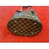 Sac Louis Vuitton Petit  Bucket en toile damier ébène