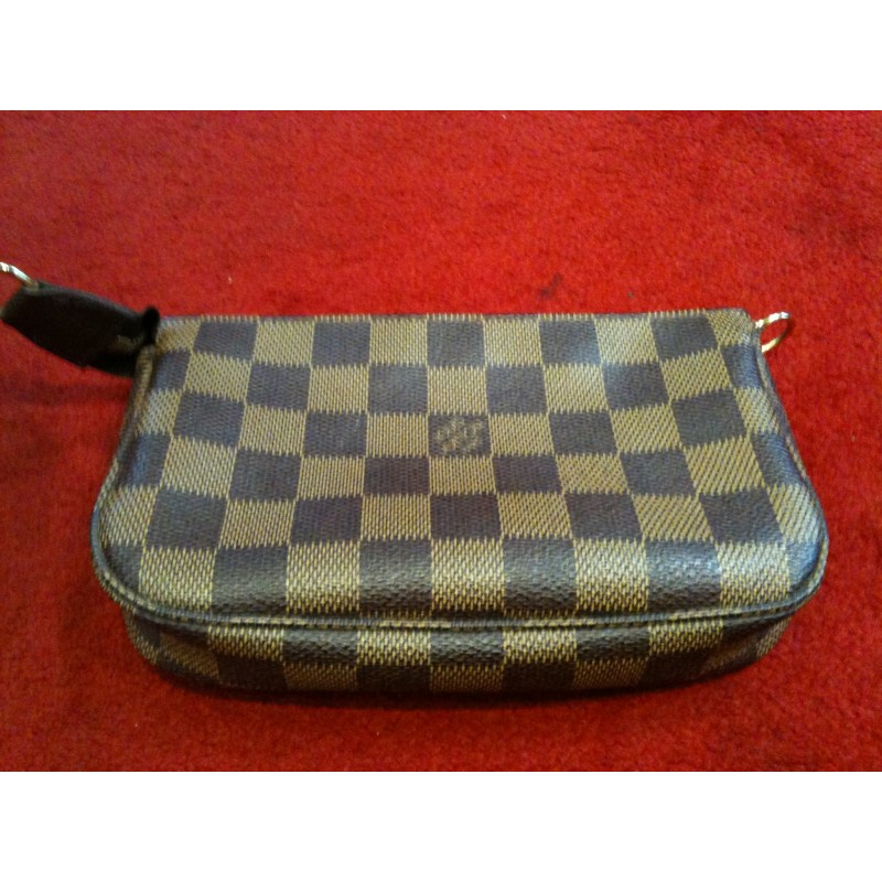 Sac Louis Vuitton Petit Bucket en toile damier ébène