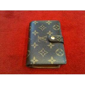 Portefeuille Louis Vuitton French Valet en toile monogram 