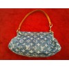 Sac Louis Vuitton Mini Pleatyen tissu monogram denim