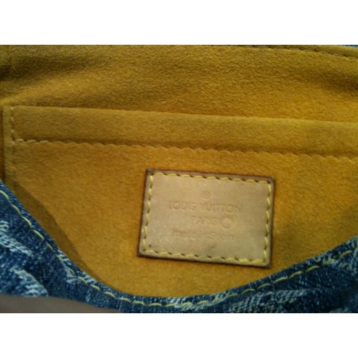 Sac Louis Vuitton Mini Pleatyen tissu monogram denim