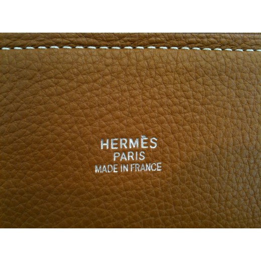 Sac Hermès Bolide GM 45 en cuir Taurillon Clémence Gold