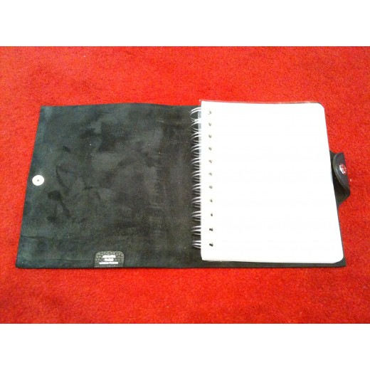 Couverture de cahier Hermès Ulysse en veau Togo noir