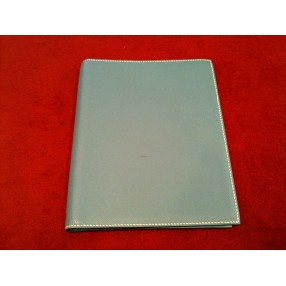 Couverture d'agenda Hermès Semainier en veau Epsom bleu