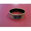 Bracelet Hermès en émail et plaqué or