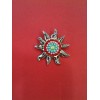 Broche Christian Lacroix Solei en métal argenté