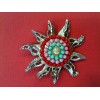 Broche Christian Lacroix Solei en métal argenté