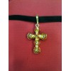 Pendentif Christian Lacroix Croix en métal doré