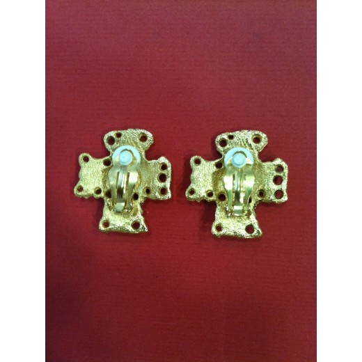 Boucles d'oreilles Christian Lacroix en métal doré