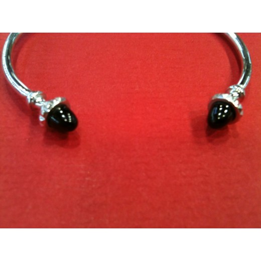 Bracelet Arthus Bertrand Spinelle Noire en argent