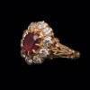 Bague Rubis et diamants, or 18 carats