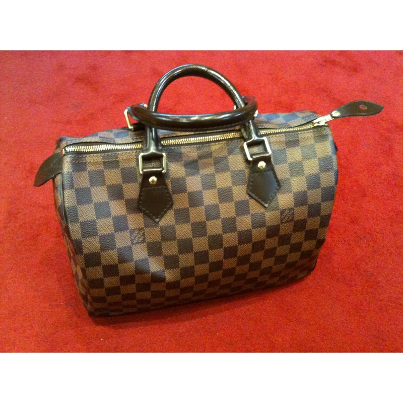 Sac Louis Vuitton Speedy 30 en toile damier ébène