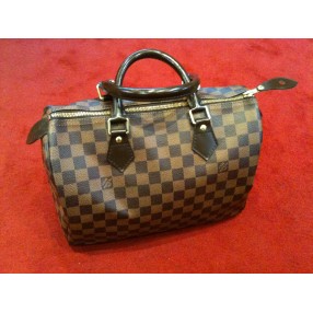 Sac Louis Vuitton Speedy 30 en toile damier ébène