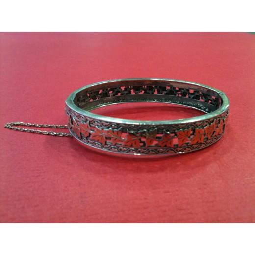 Bracelet ancien en argent et or