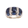 Bague Saphirs Diamants en Or 18 carats