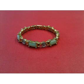 Bracelet en jade et plaqué or