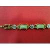 Bracelet en jade et plaqué or