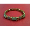 Bracelet en jade et plaqué or