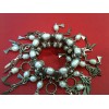 Bracelet Taratata en métal argenté et perles