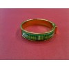 Bracelet Hermès Clic Clac Vintage imprimé fond vert